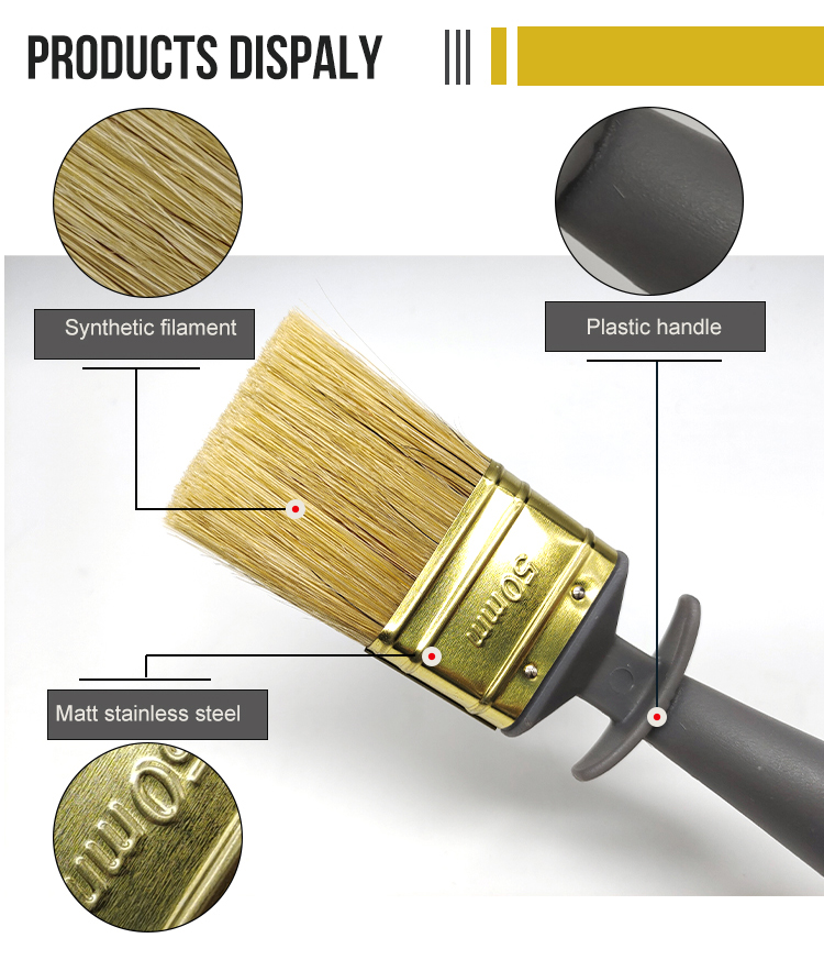 Plastic handle synthetic paint brush(图2)