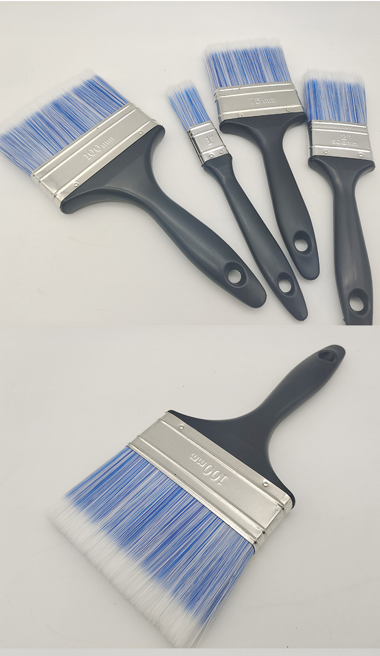 Blue and wihte filament Paint brush with black plastic handle(图3)