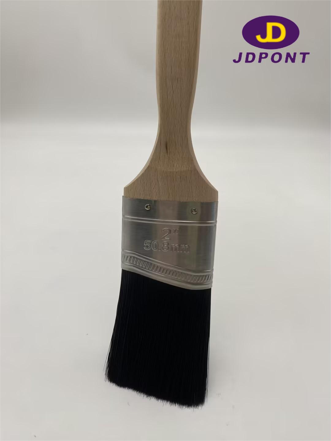 6 PRO-PA JDPBS 2 Wood Handle and 100% Synthetic Filament(Soild Round Tapered) Paint Brush(图1)